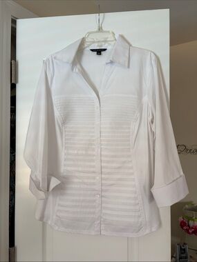 Zac & Rachel White Pintuck Button-Down Shirt